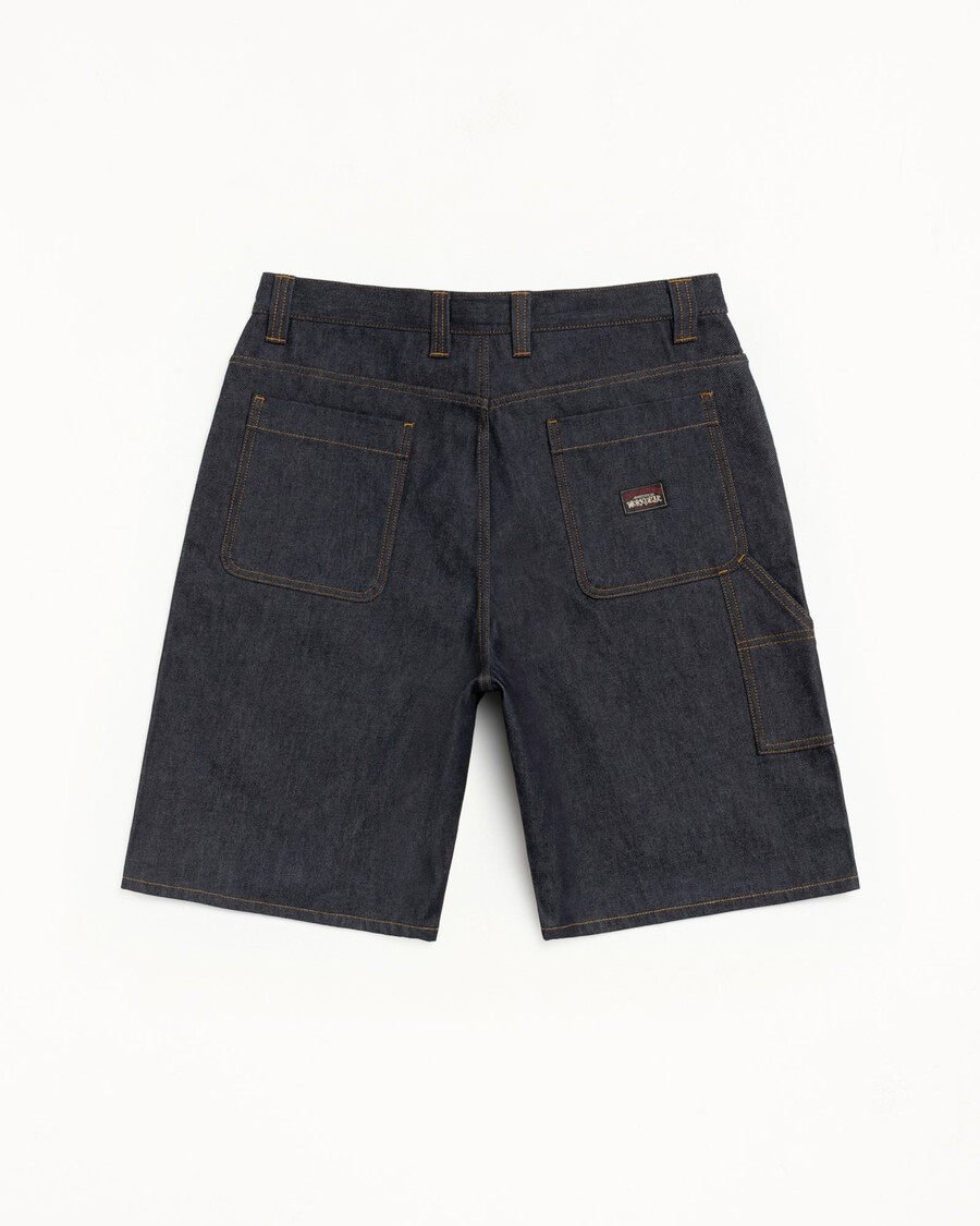 pantaloncini da lavoro in denim grezzo
