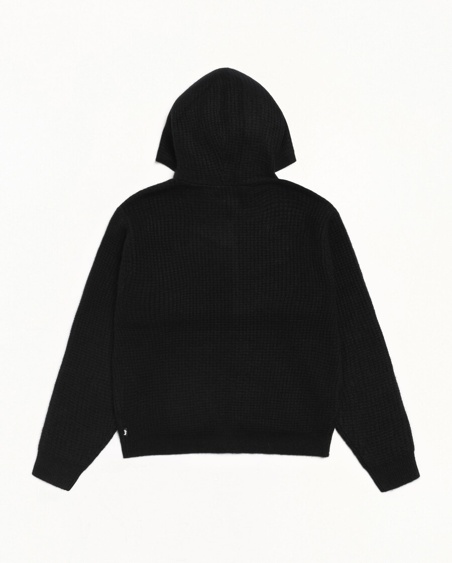 maglione con cappuccio e cerniera in cashmere a nido dape