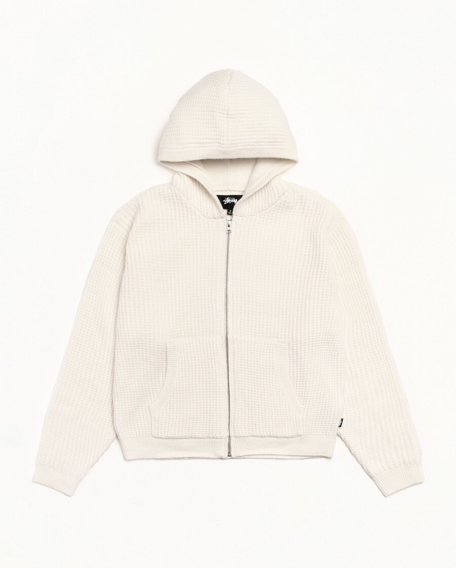 maglione con cappuccio e cerniera in cashmere a nido dape