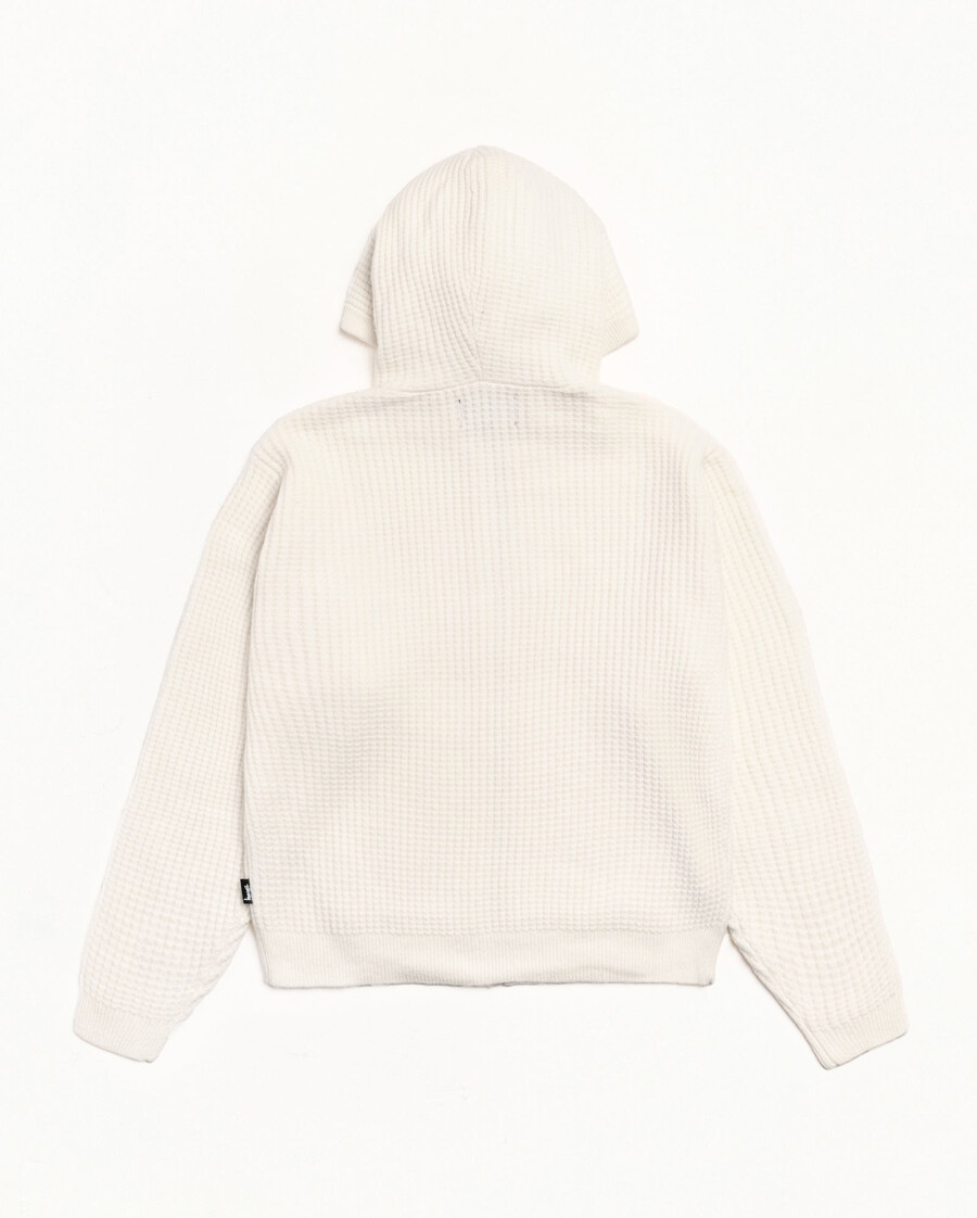 maglione con cappuccio e cerniera in cashmere a nido dape