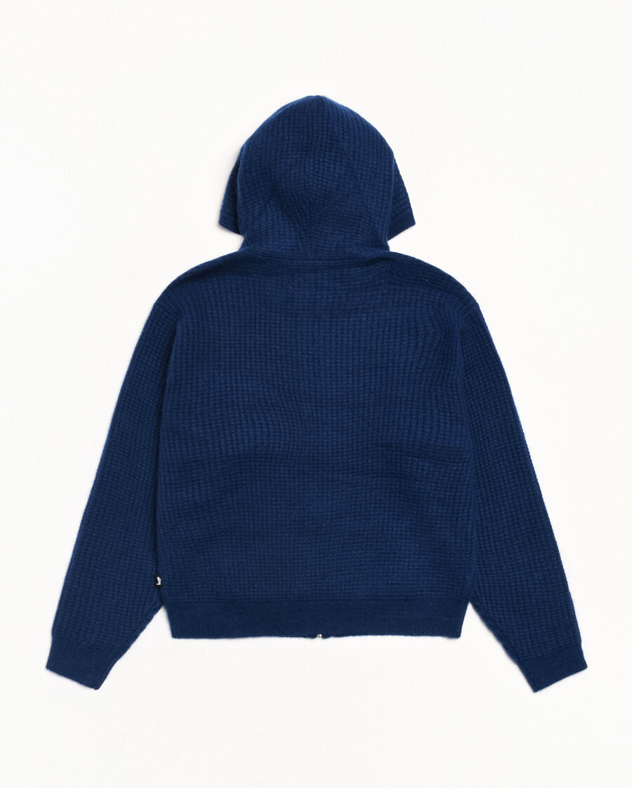 maglione con cappuccio e cerniera in cashmere a nido dape