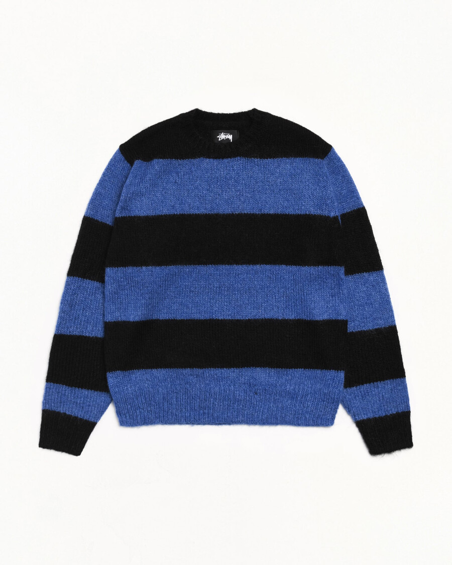 maglione a righe in mohair