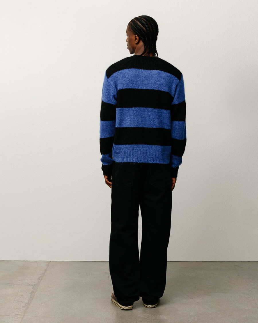 maglione a righe in mohair