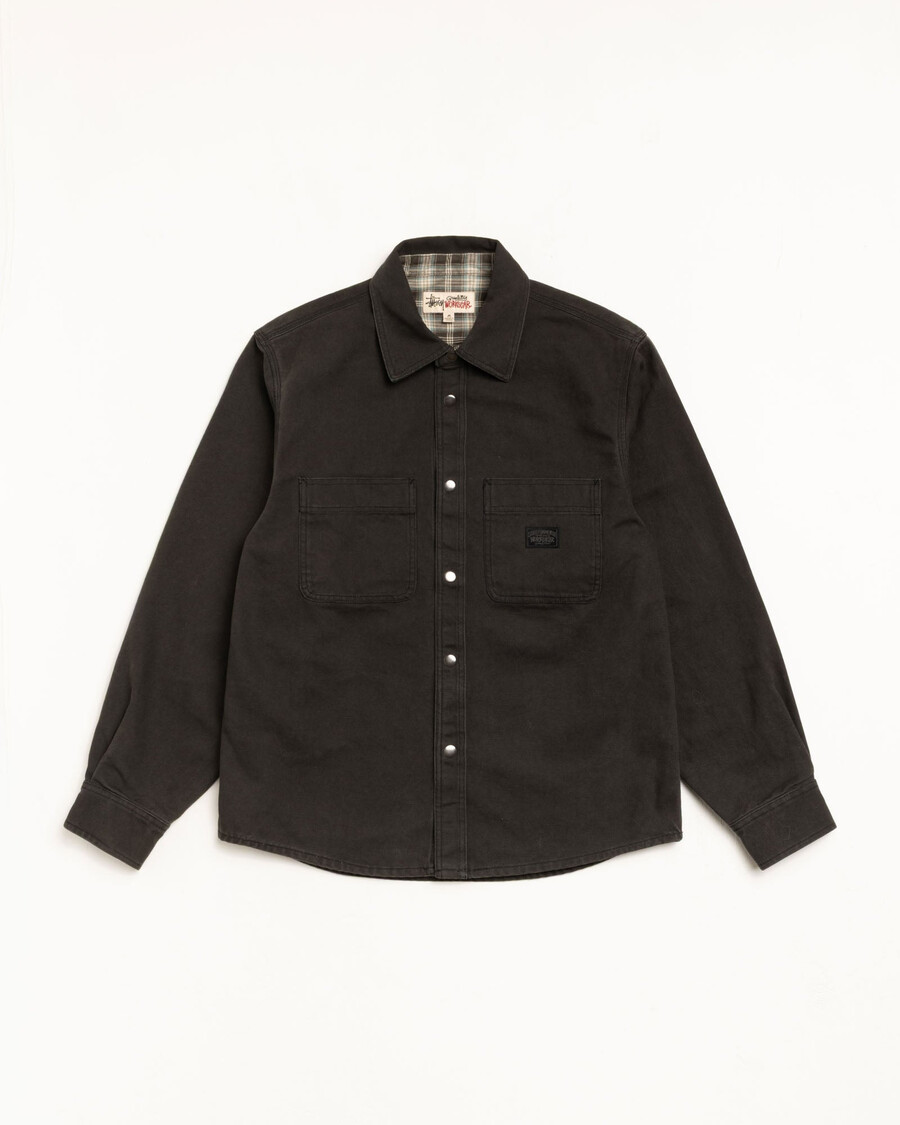 camicia in tela lavata pesante