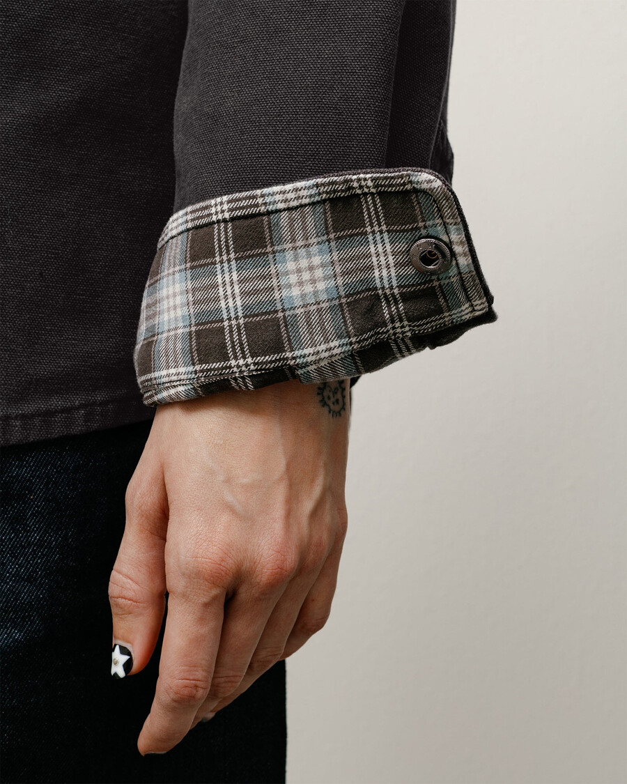 camicia in tela lavata pesante