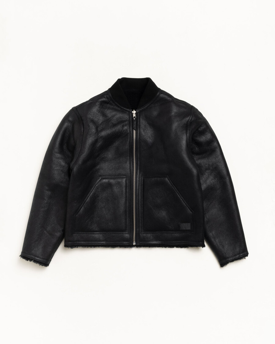 bomber reversibile in shearling