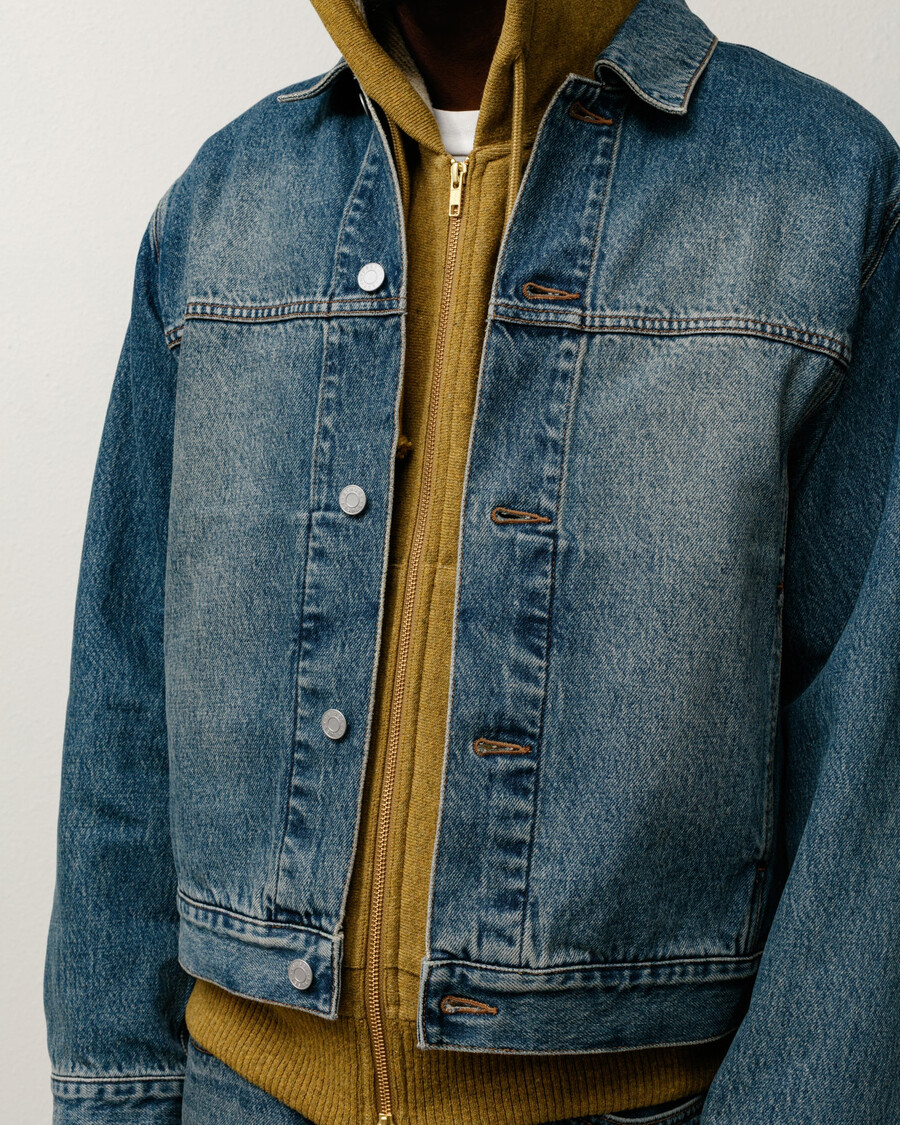 giacca da camionista in denim