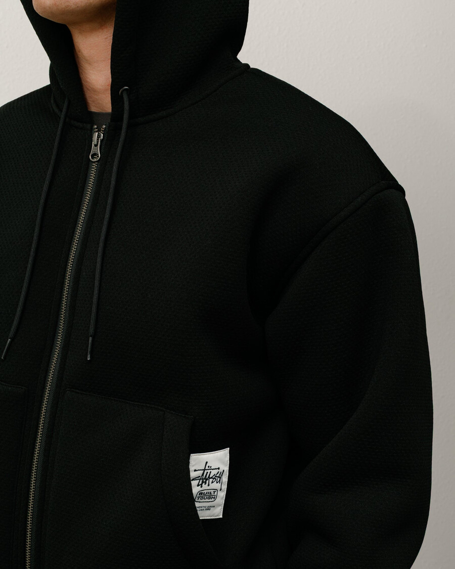 felpa con cappuccio sherpa bonded