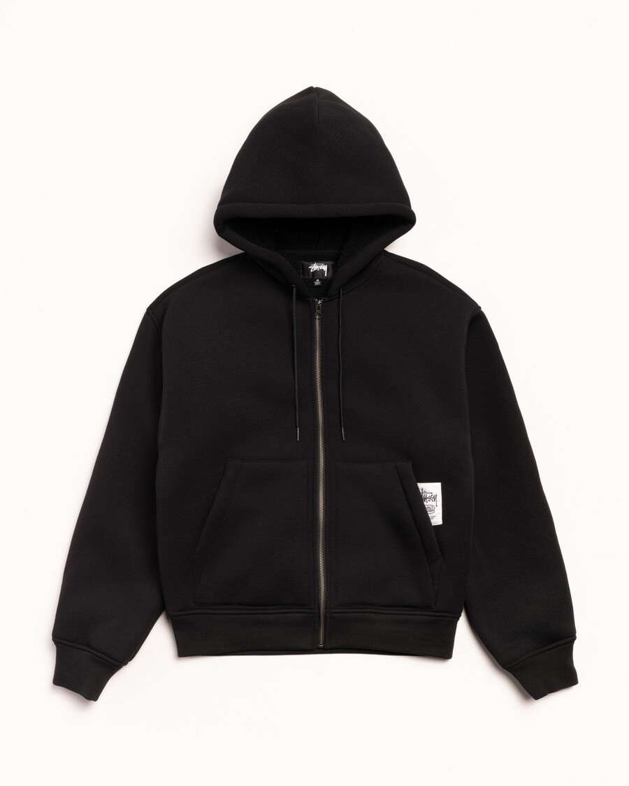 felpa con cappuccio sherpa bonded