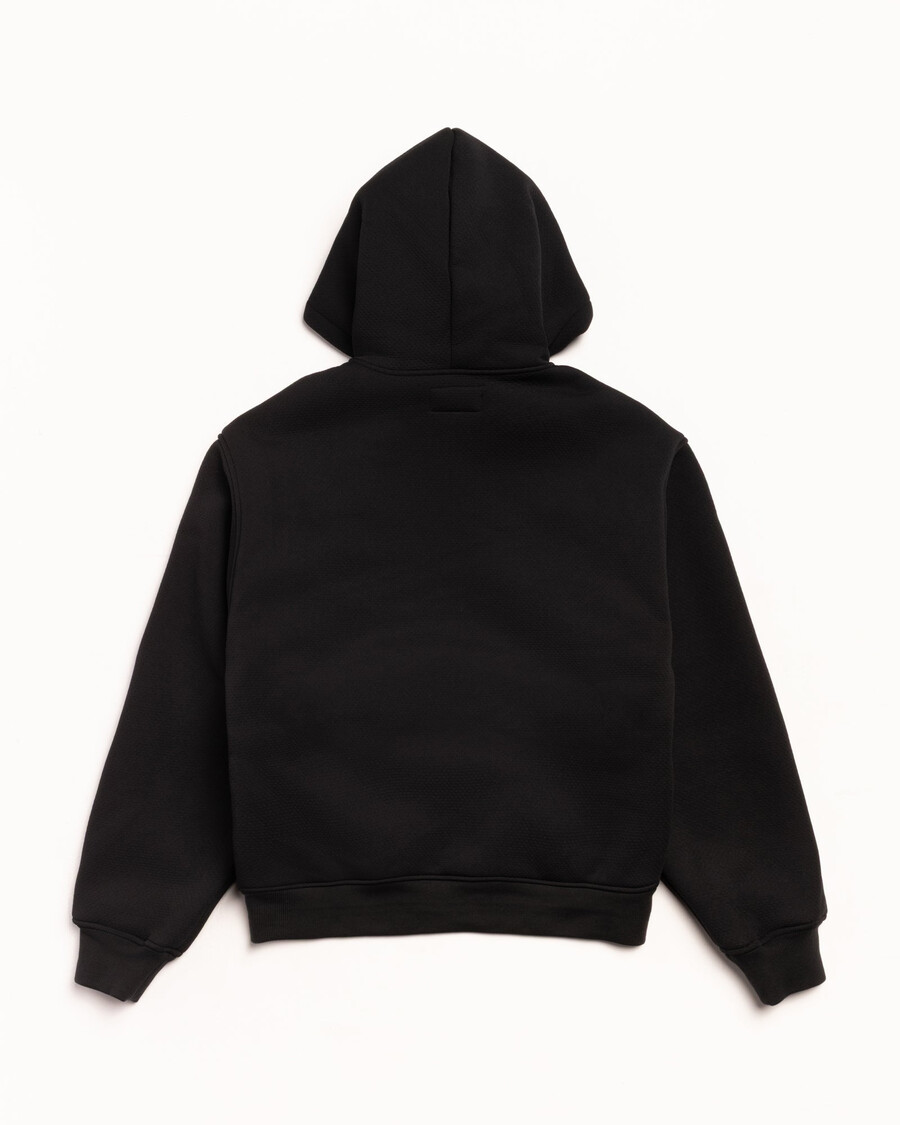 felpa con cappuccio sherpa bonded