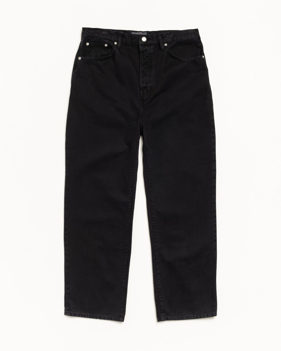 pantaloni grandi in tela lavata