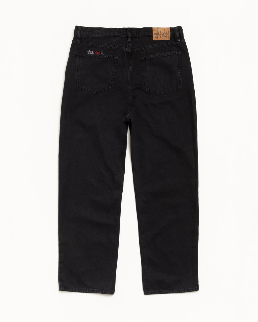 pantaloni grandi in tela lavata