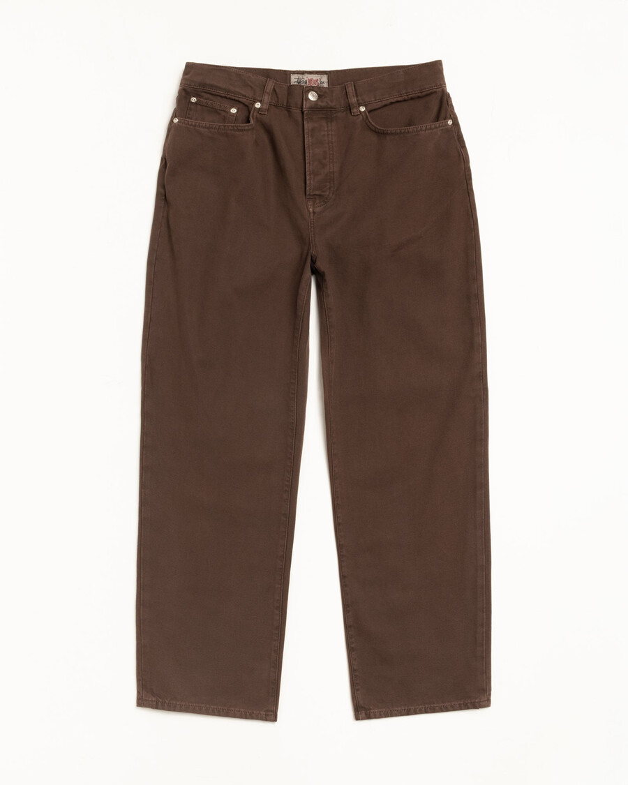 pantaloni grandi in tela lavata