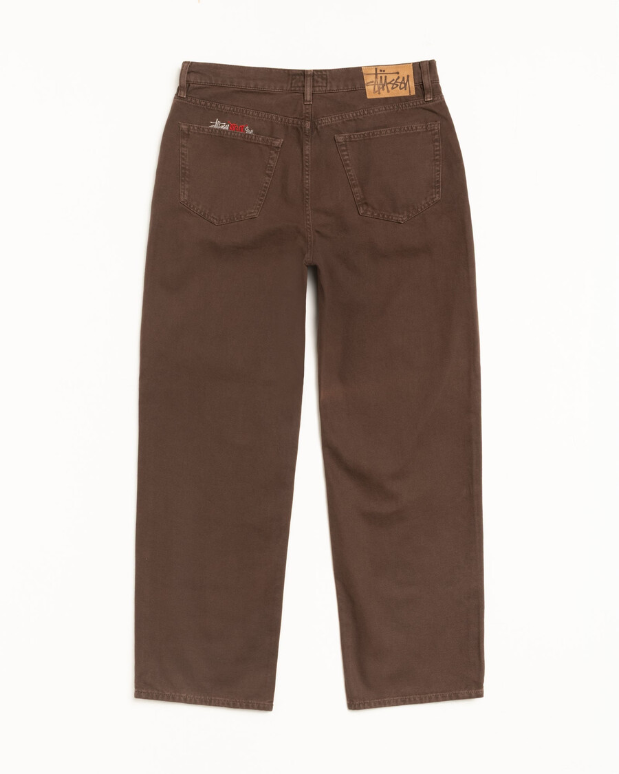 pantaloni grandi in tela lavata