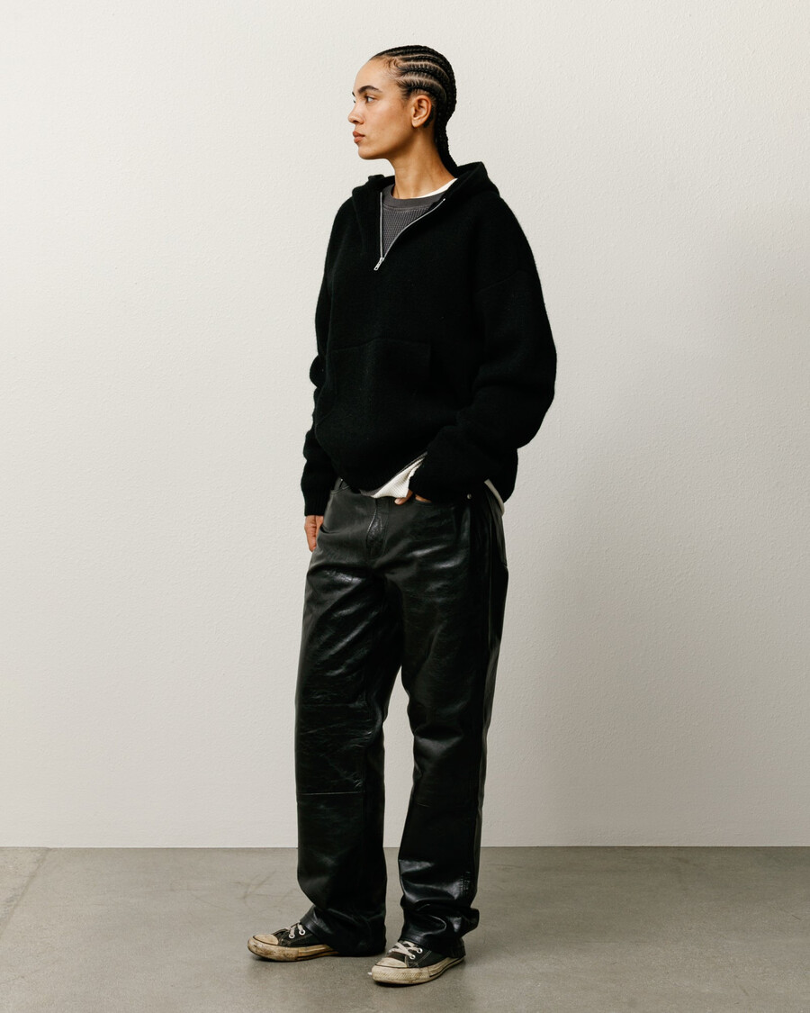 nuovo pantalone classico in pelle