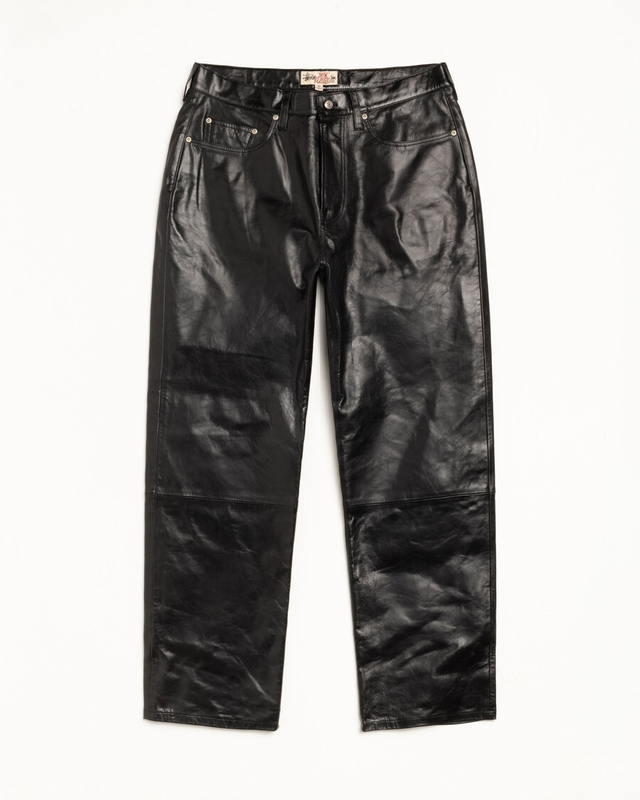 nuovo pantalone classico in pelle