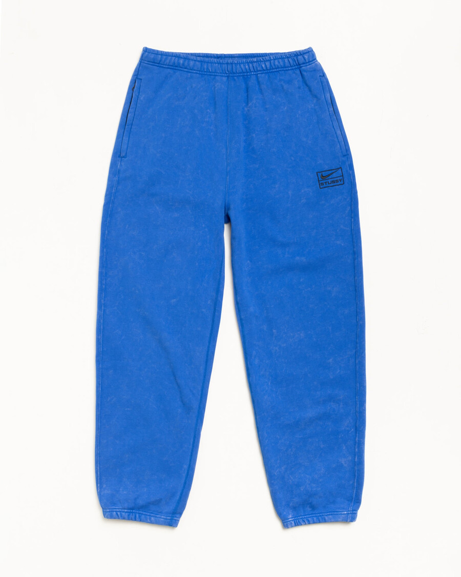 pantaloni in pile con lavaggio acido stüssy nike