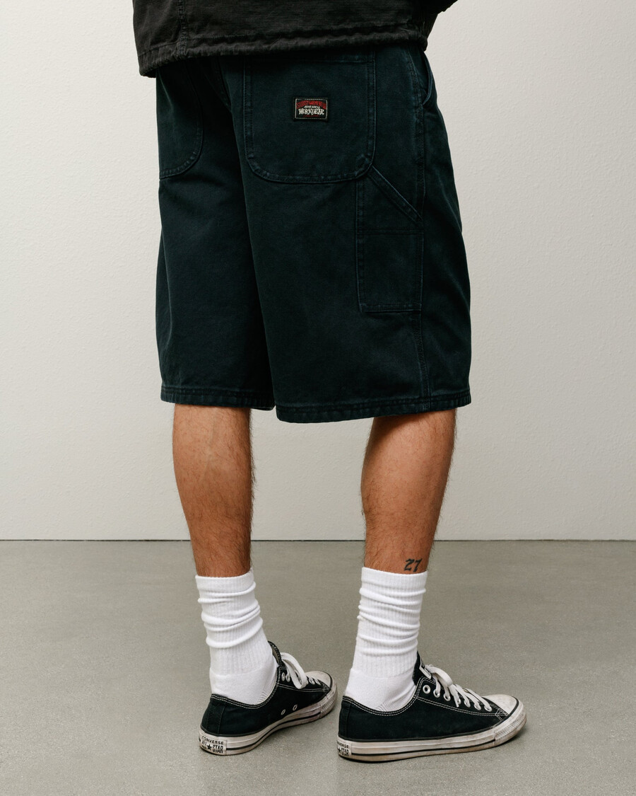 pantaloncini da lavoro in tela lavata