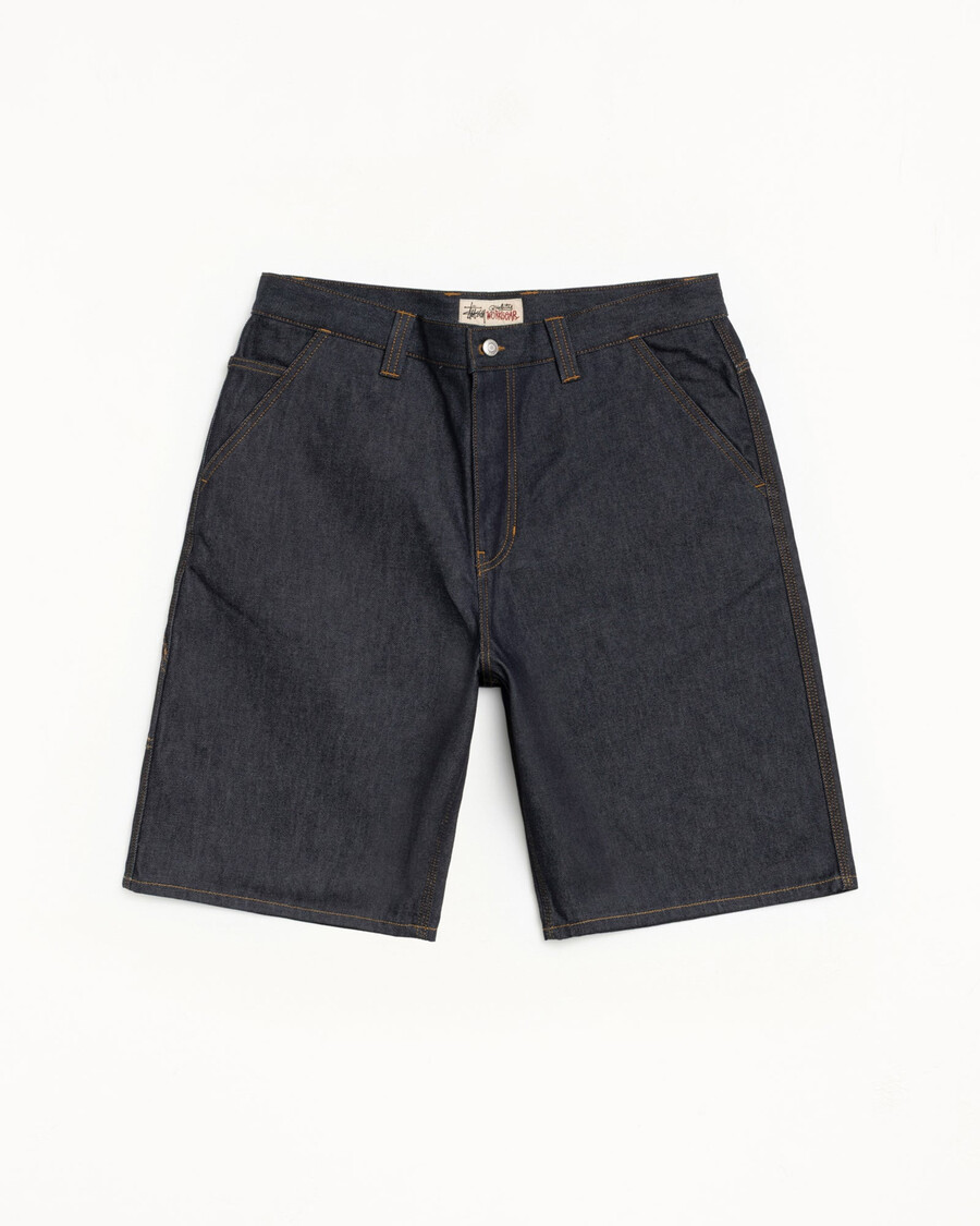 pantaloncini da lavoro in denim grezzo