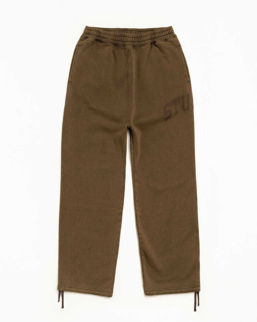 pantaloni in pile con grafica sbiadita