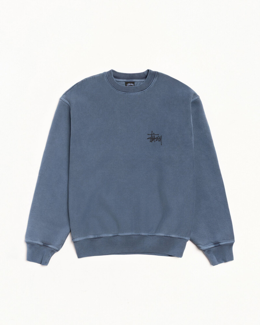 basic stüssy crew pigment dyed