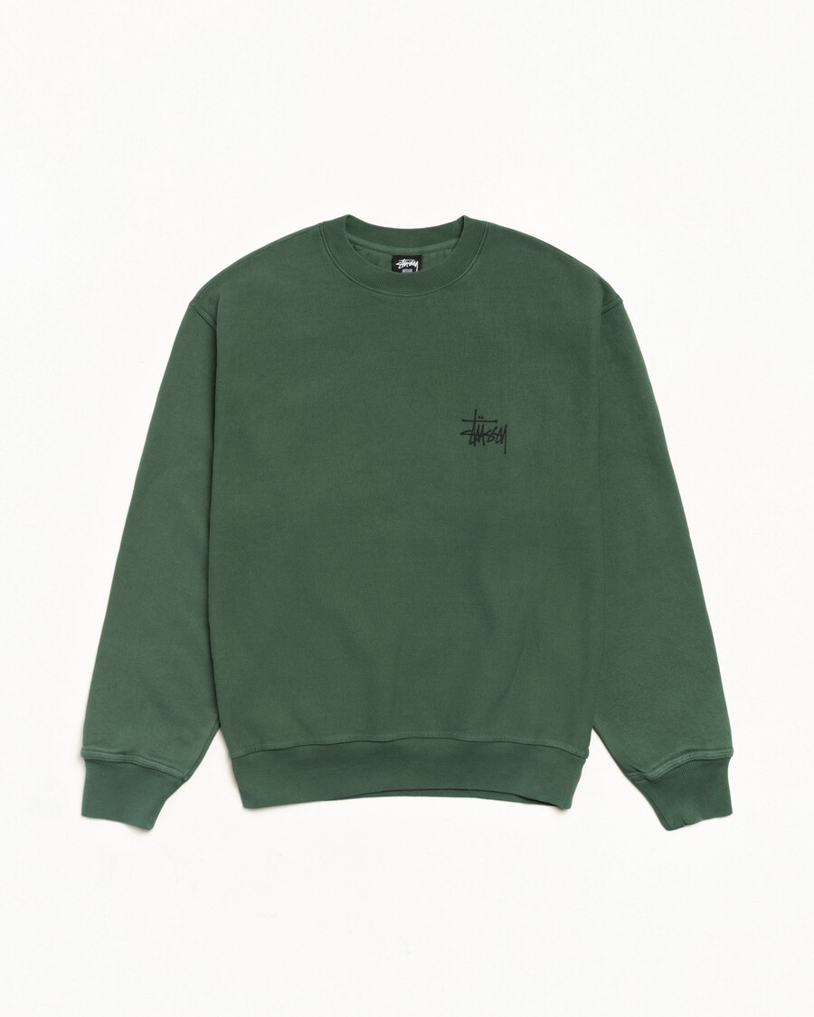 basic stüssy crew pigment dyed