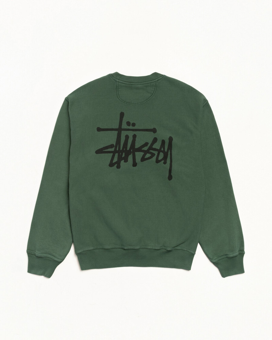 basic stüssy crew pigment dyed