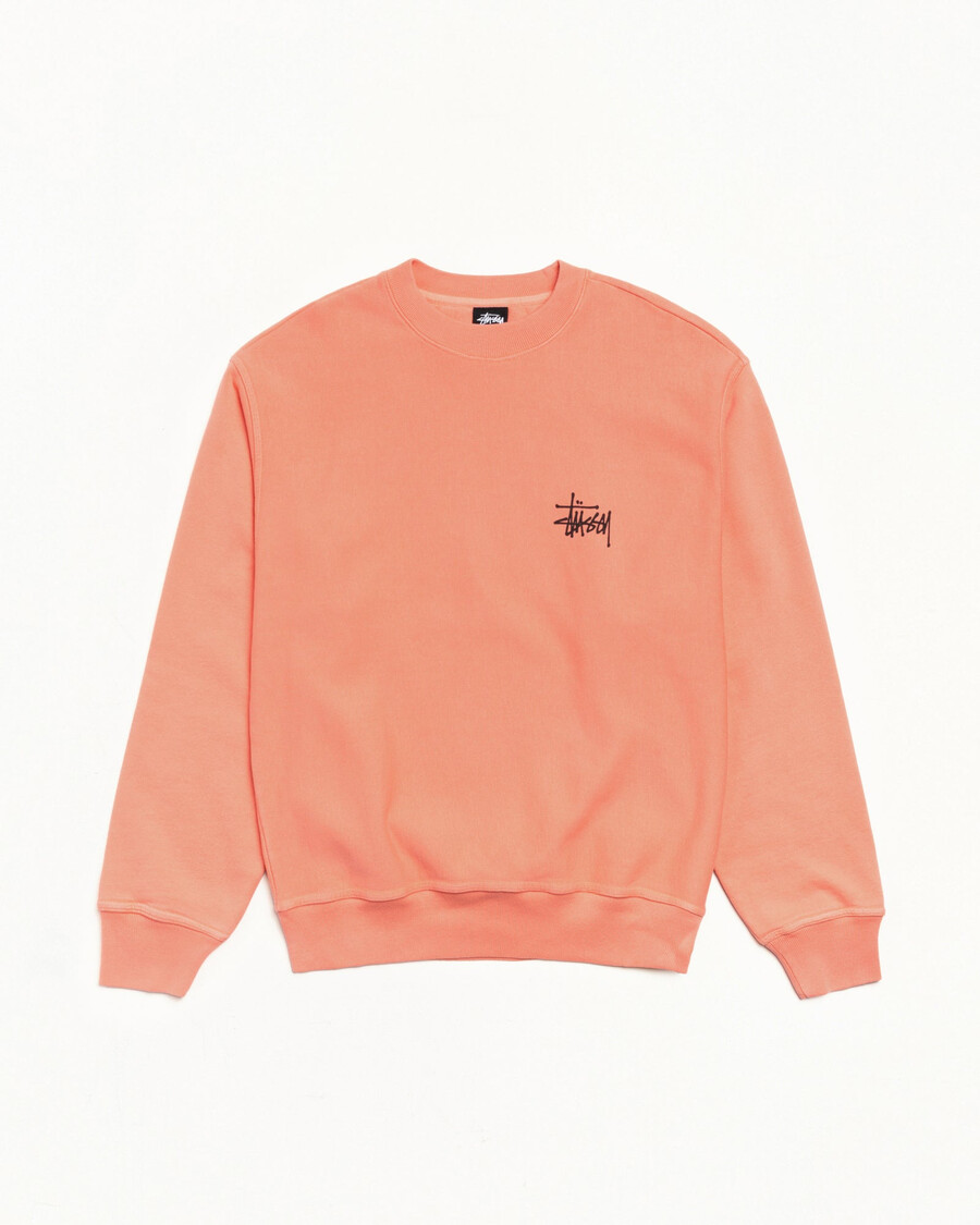 basic stüssy crew pigment dyed