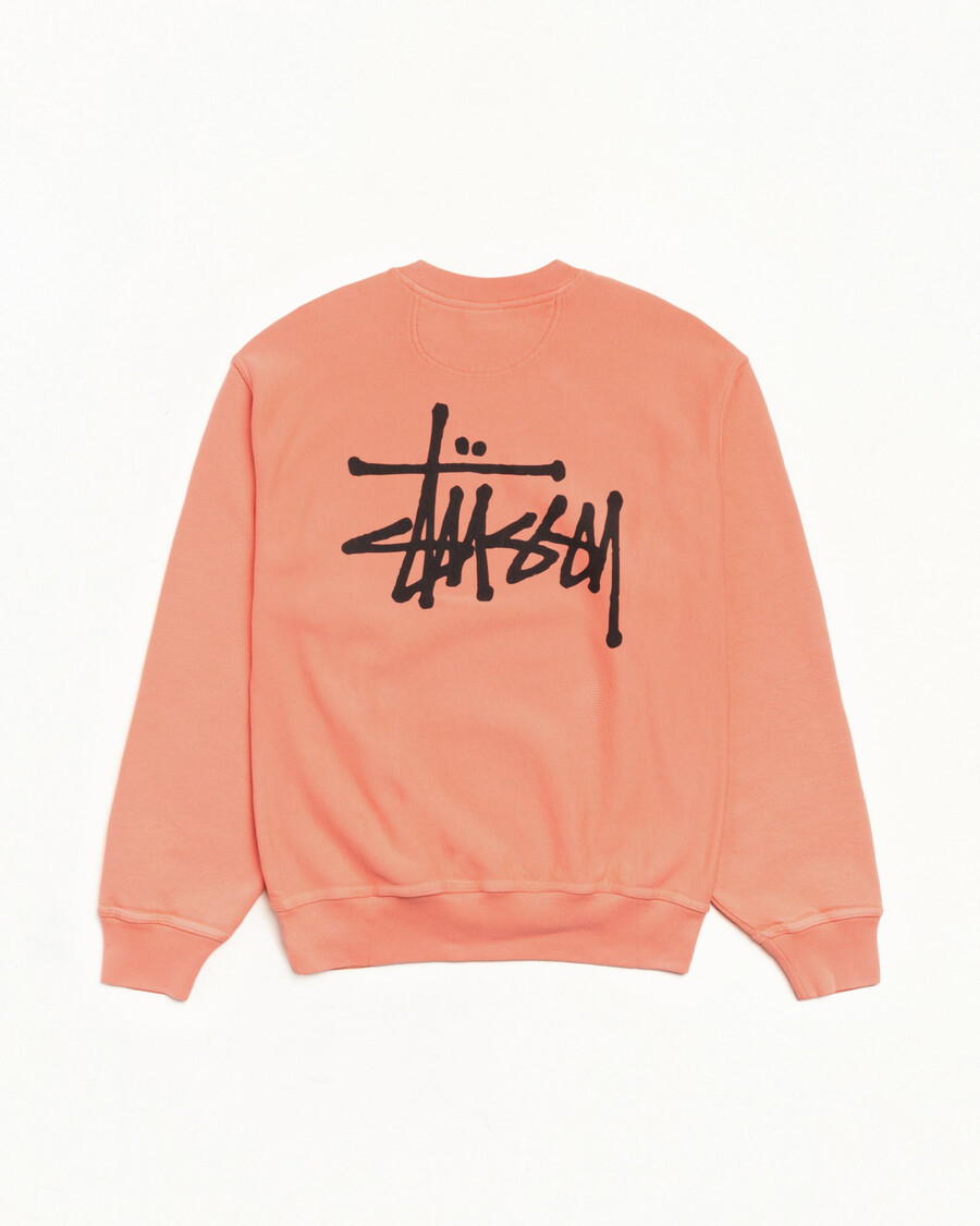 basic stüssy crew pigment dyed