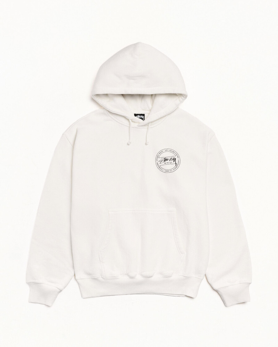 felpa con cappuccio stüssy wear tinta a pigmento