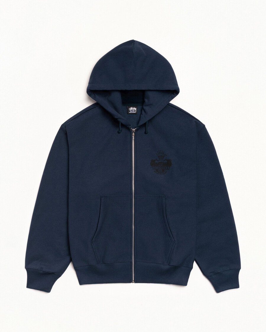 felpa con cappuccio e zip built to last