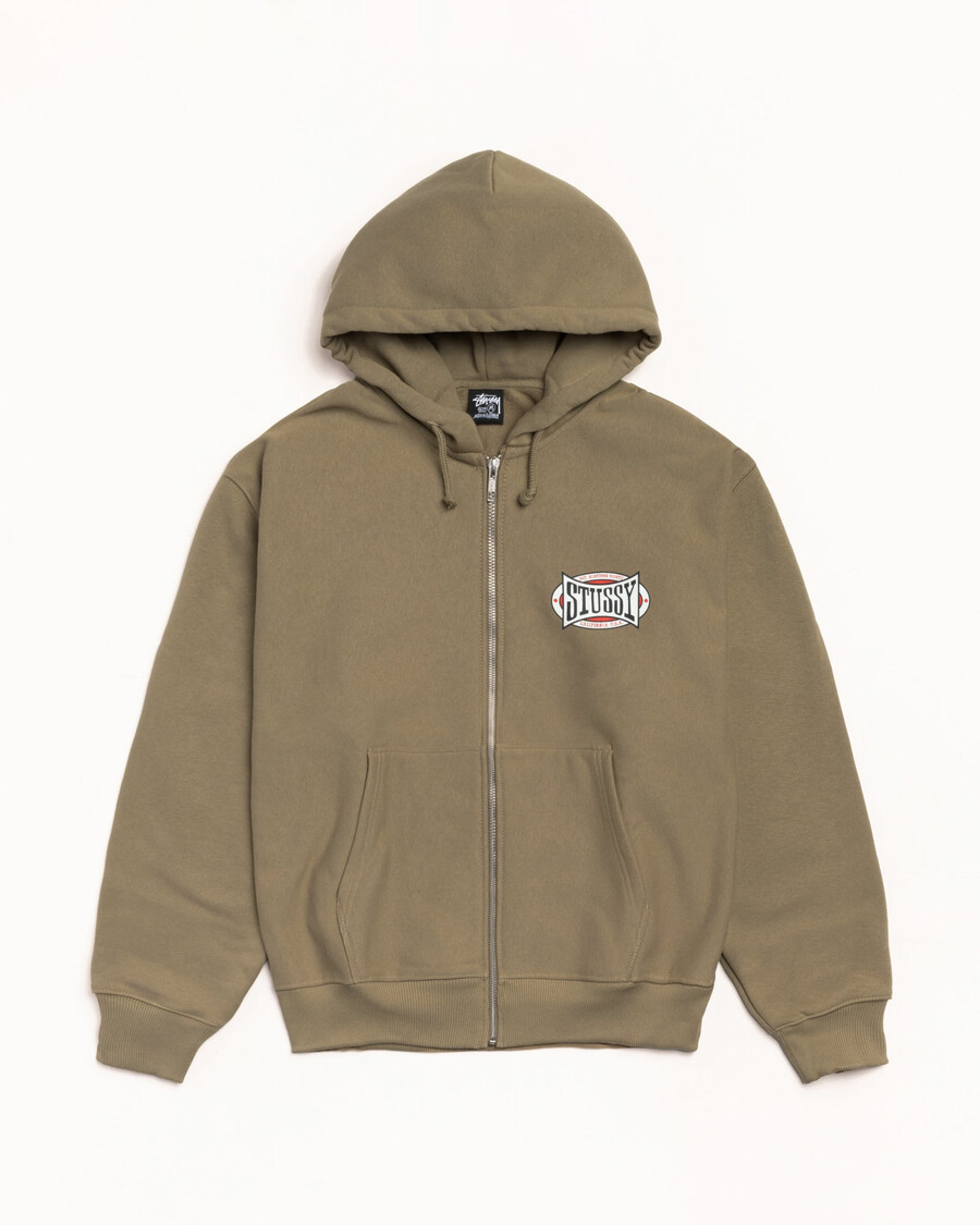 felpa con cappuccio e zip ovale champion